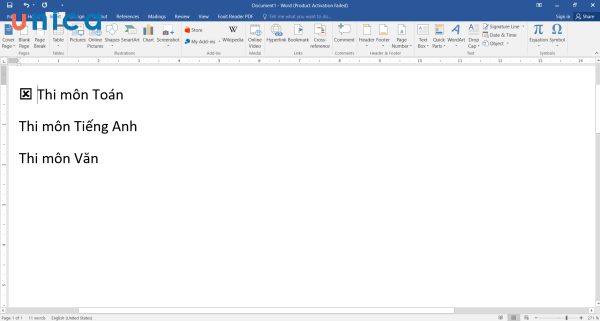 Kết quả thu được như sau