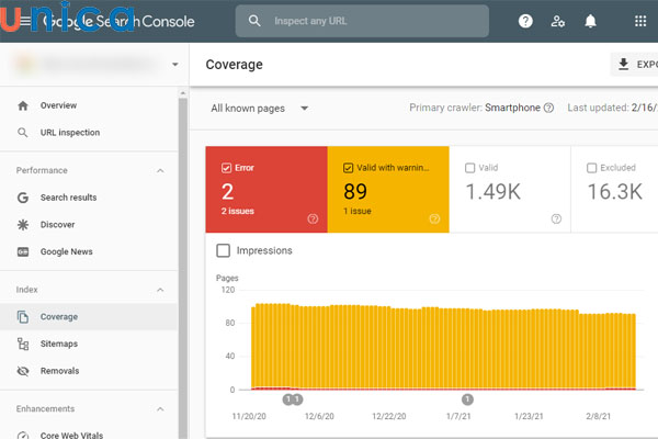 Công cụ Google Search Console phân tích Core Web Vitals chính xác