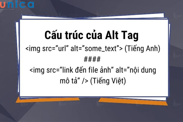 Cấu trúc chuẩn SEO của thẻ Alt