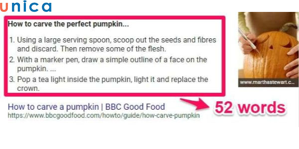 Số lượng chữ Features Snippet