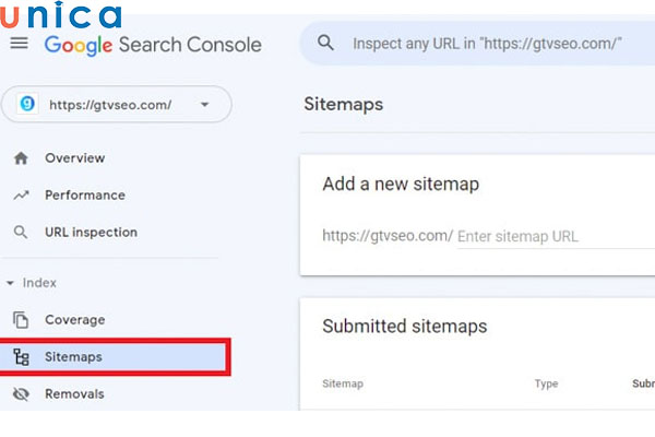 Chọn Sitemaps