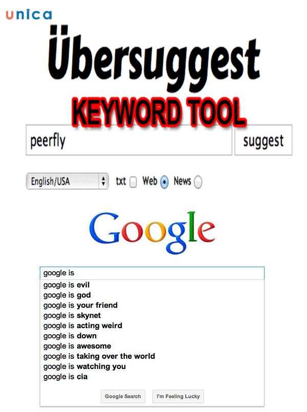 Dựa theo gợi ý của Google hoặc Ubersuggest để có thêm ý tưởng từ khóa