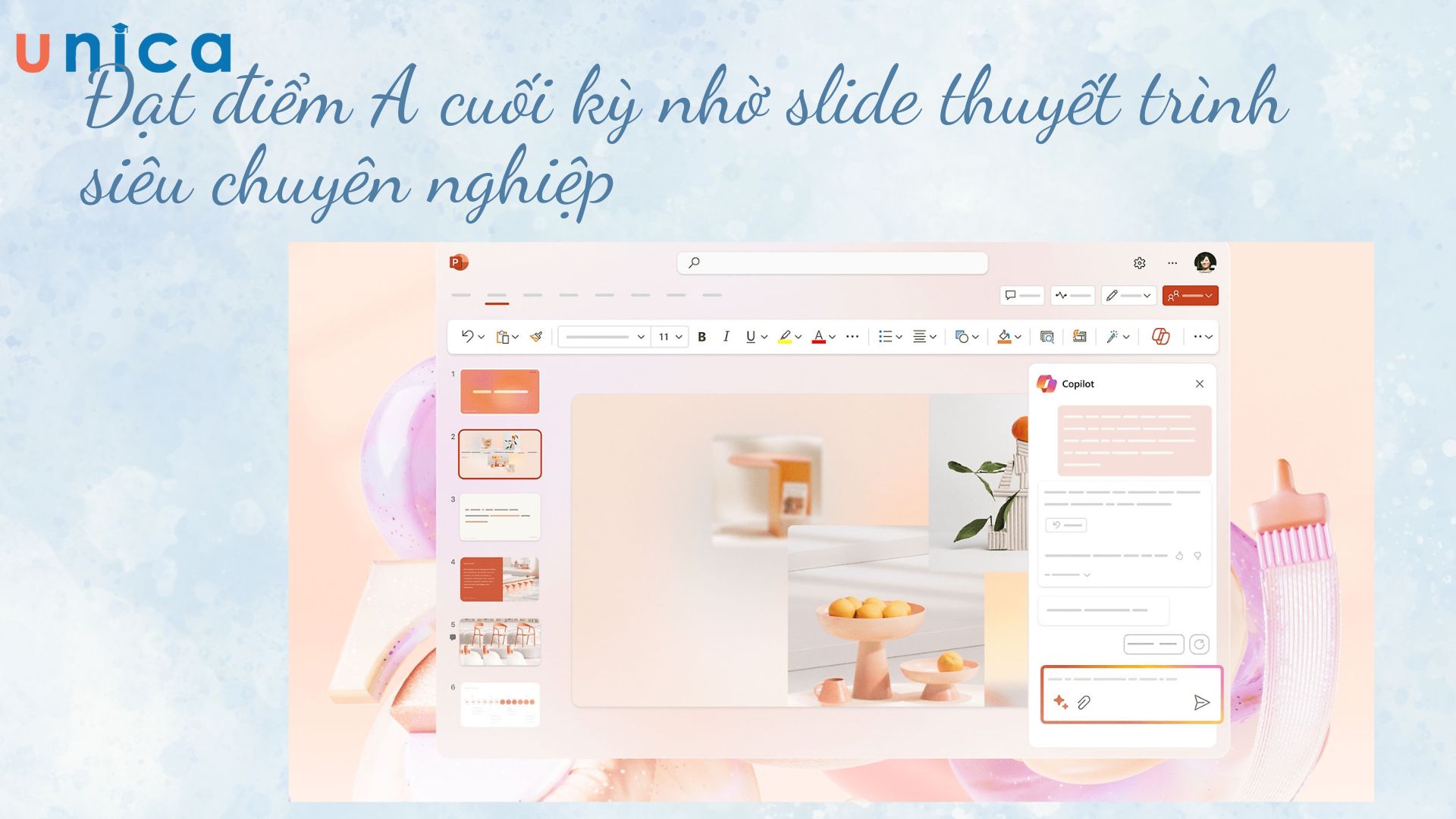 Khánh Minh chinh phục thành công Powerpoint và đạt điểm A cuối kỳ nhờ khóa học UNICA