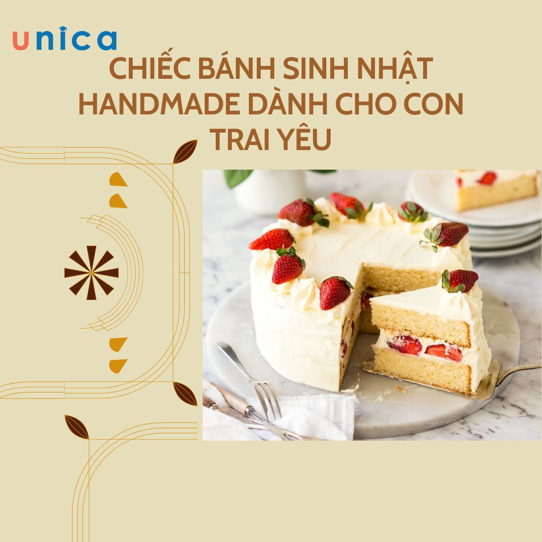 Chiếc bánh sinh nhật handmade dành cho con trai yêu