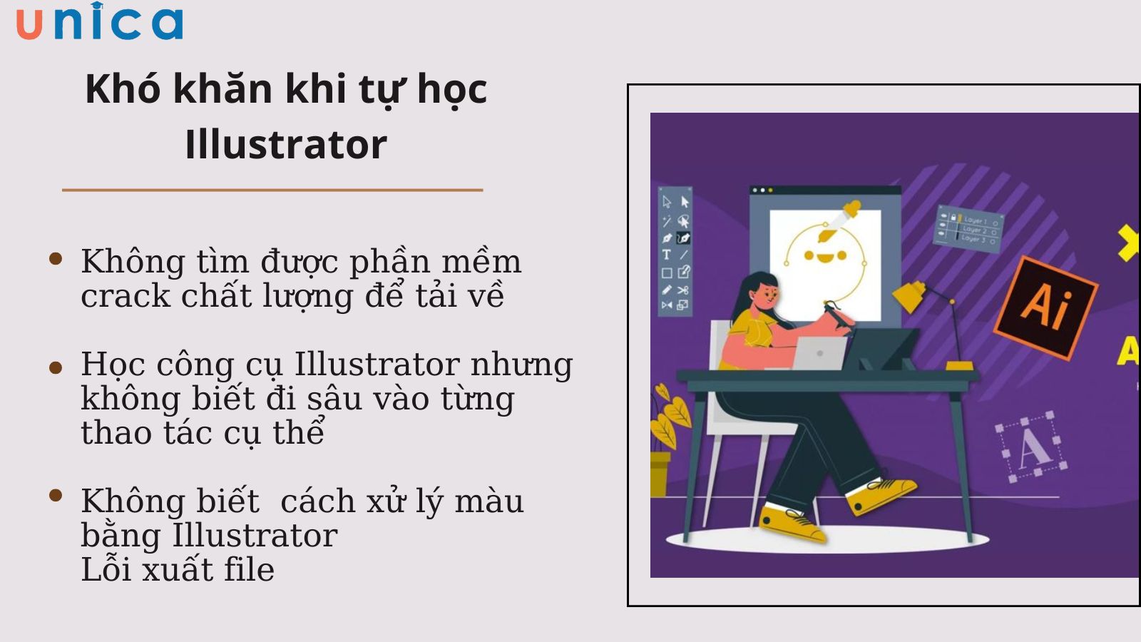 Khó khăn trong hành trình tự học Illustrator