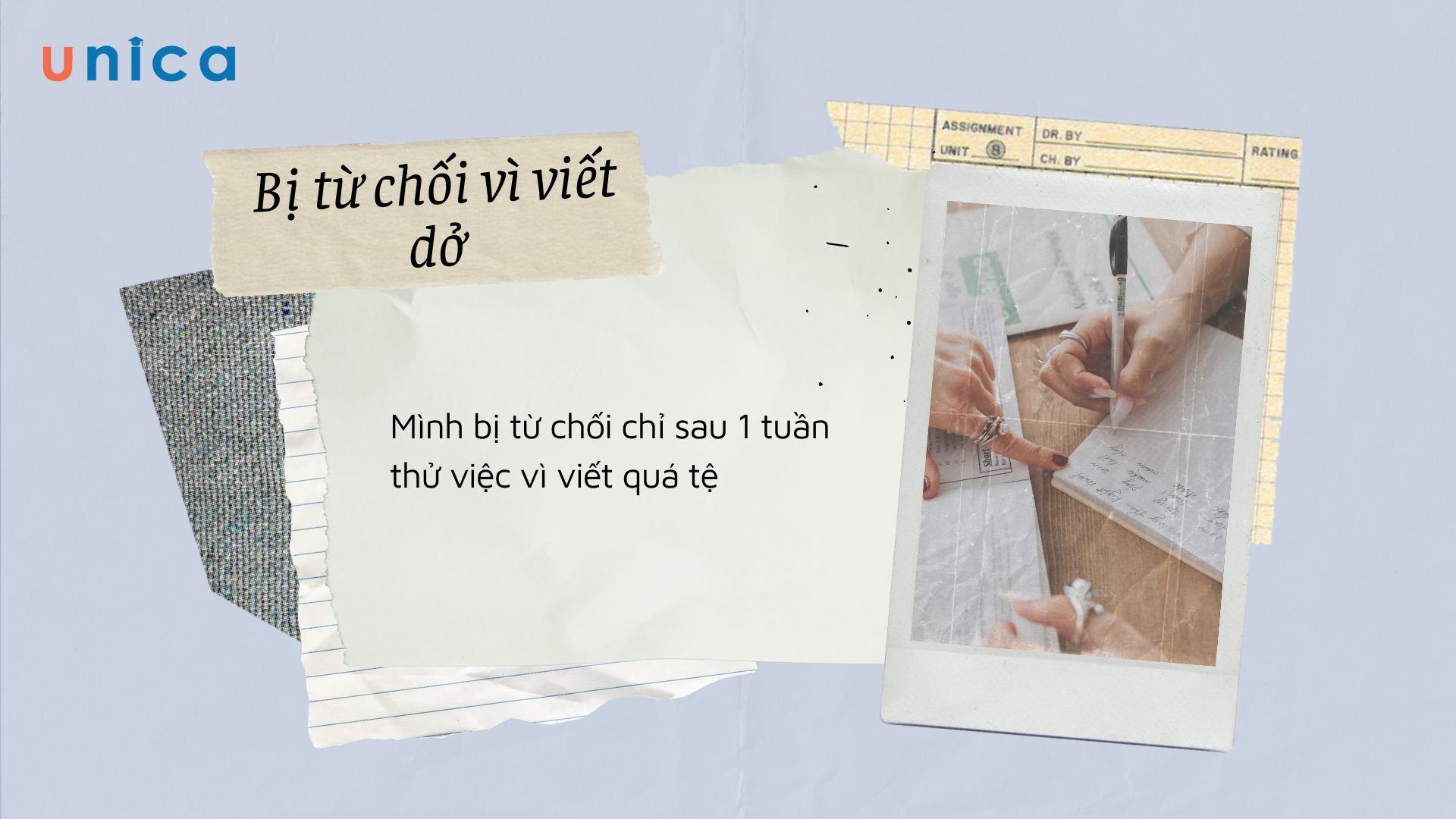 Mình bị từ chối vì viết dở tệ