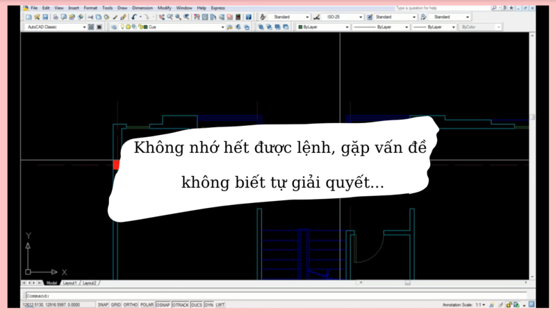 Khó khăn gặp phải trong quá trình tự học Autocad
