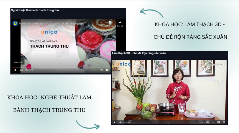 khoá học làm thạch trên Unica được đào tạo một cách bài bản và rất chi tiết