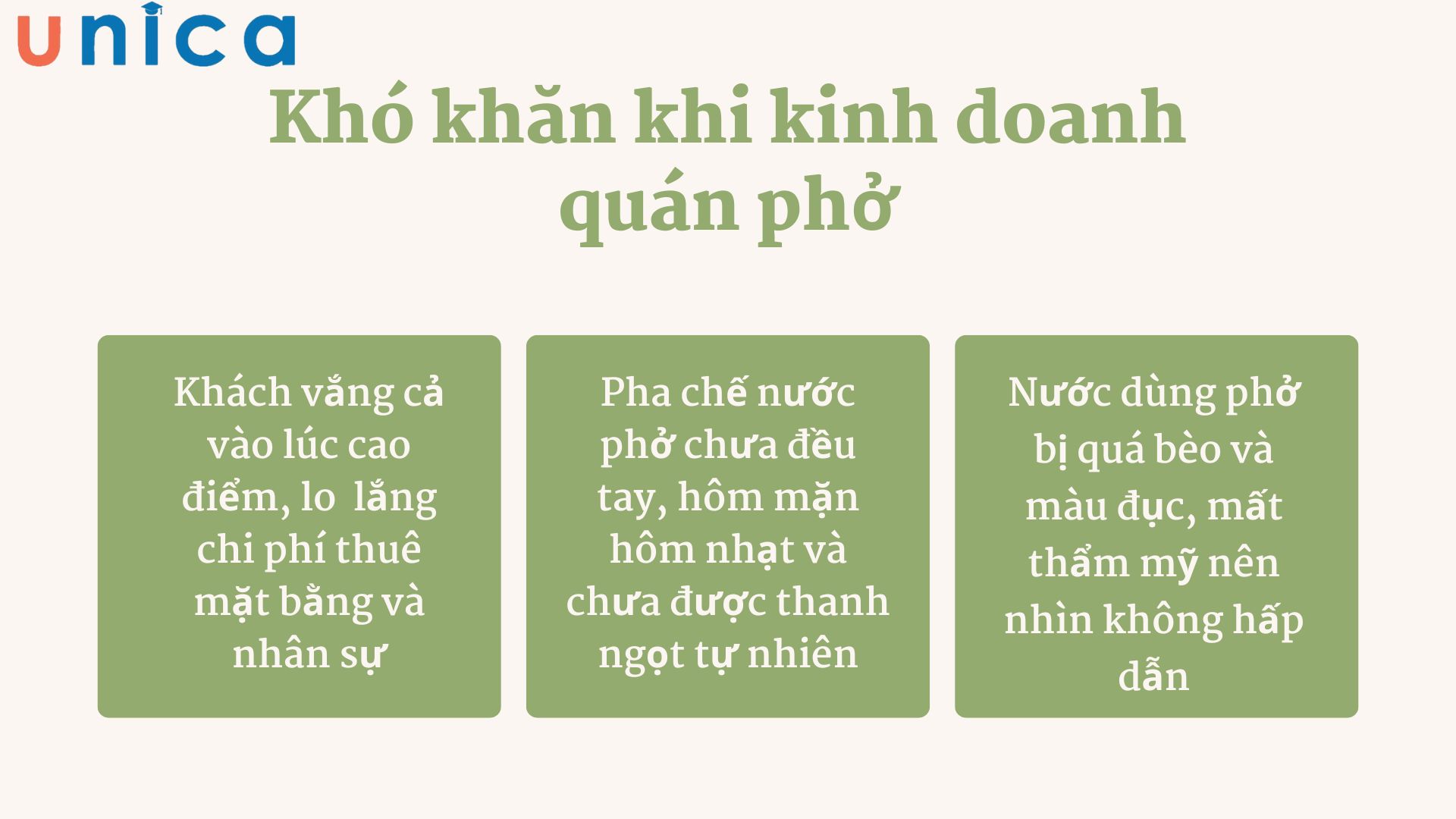 Khó khăn những ngày đầu kinh doanh quán phở