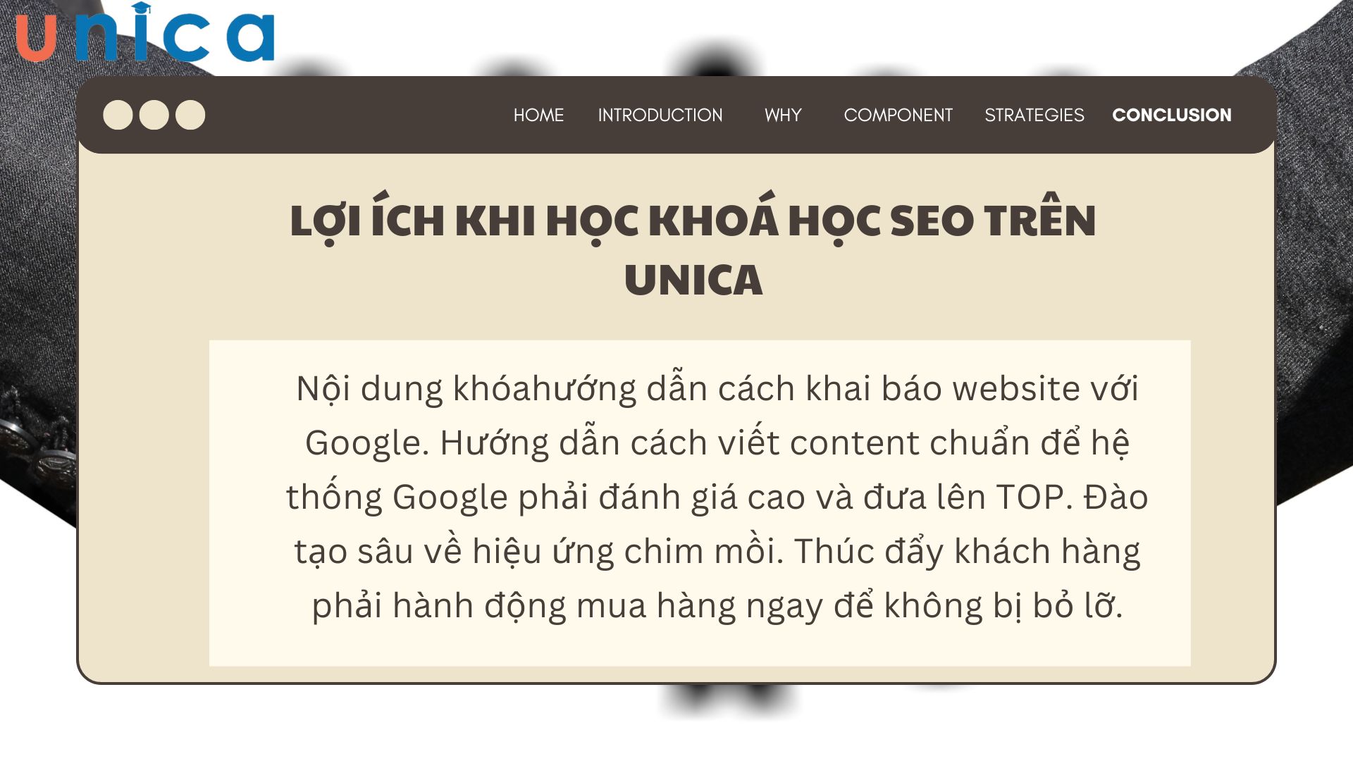 Lợi ích khi học khoá SEO trên Unica