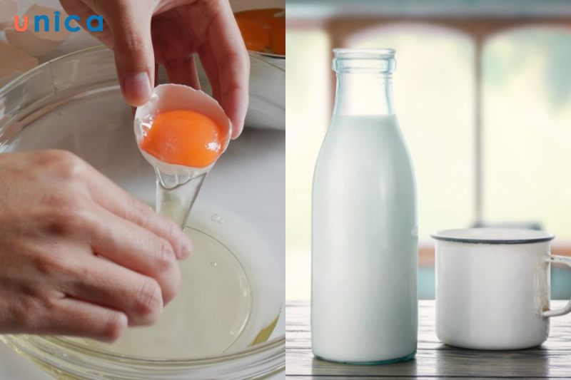 Mặt nạ trứng gà và sữa tươi giúp trắng da