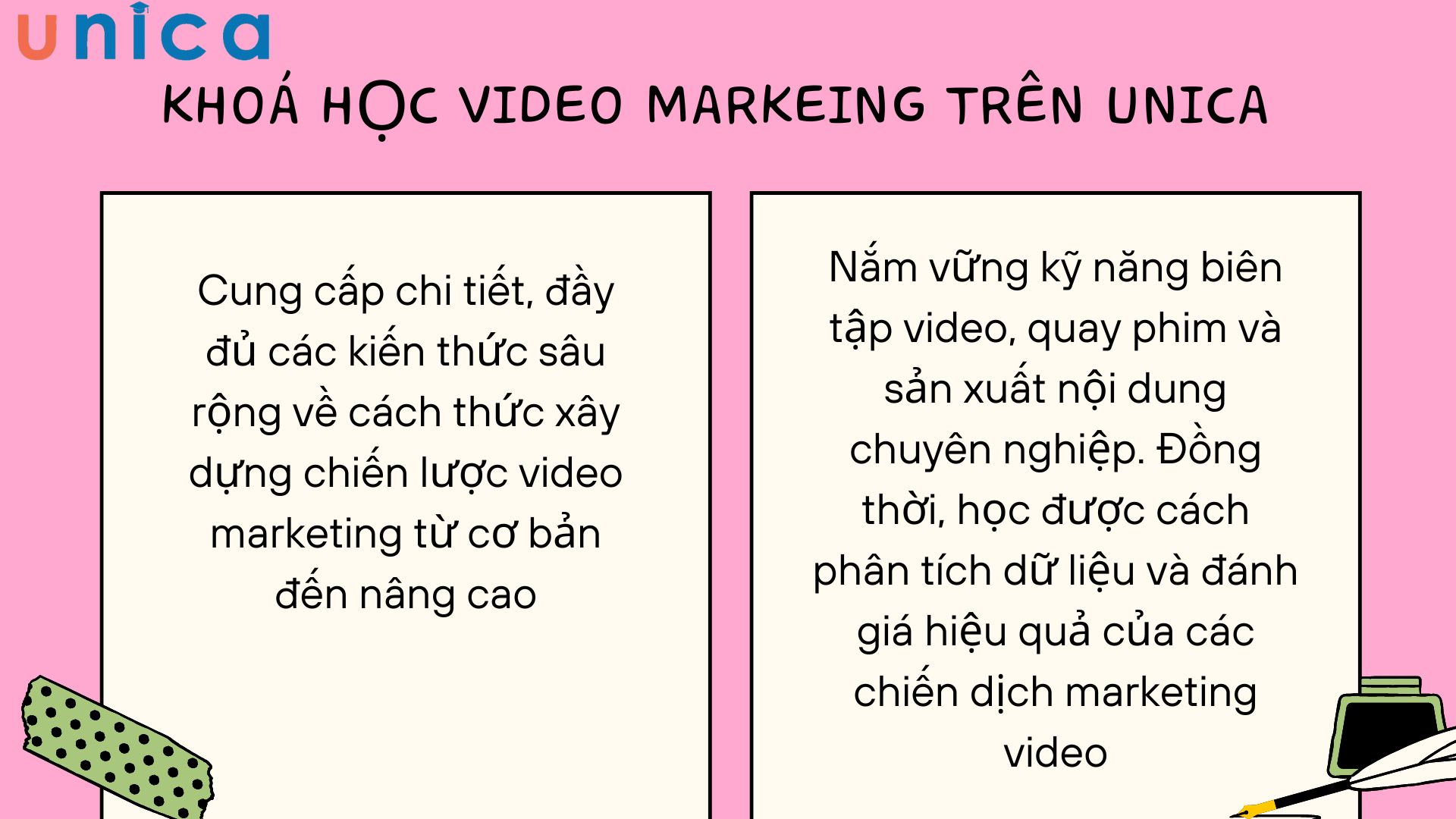 Lợi ích khi học video marketing trên Unica