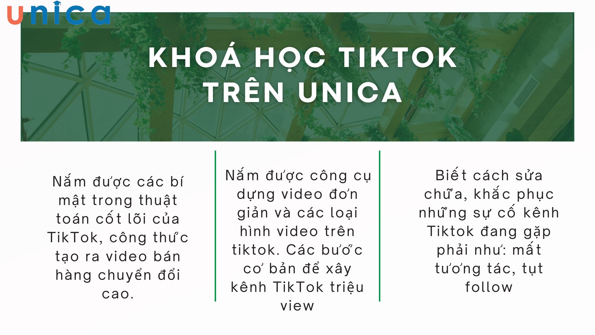 Lợi ích khi theo học khoá TikTok trên Unica