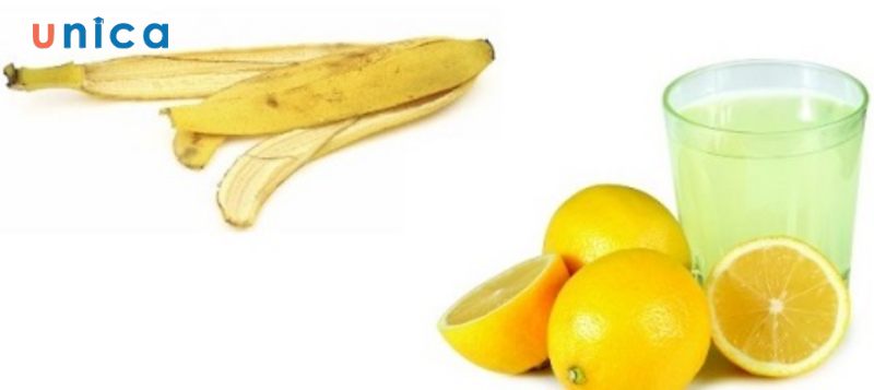 Mặt nạ vỏ chuối và nước cốt chanh