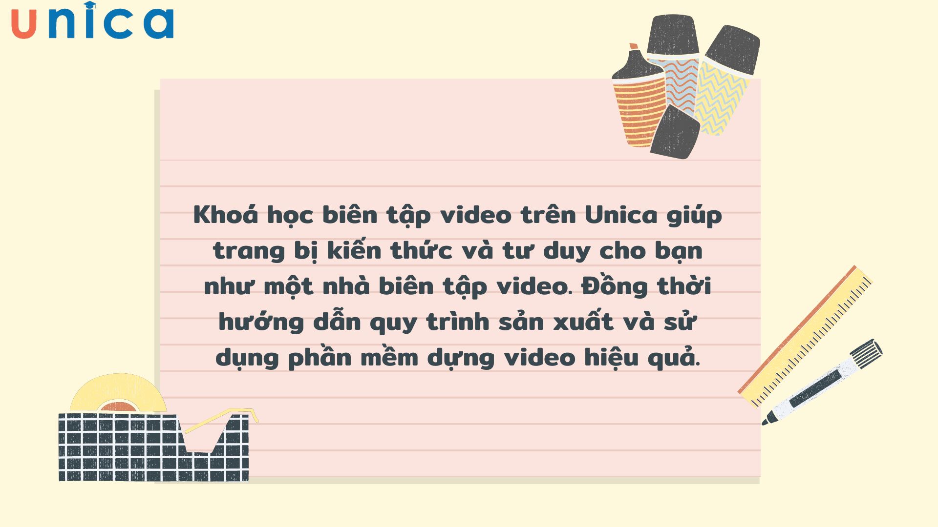 Học biên tập video online trên Unica