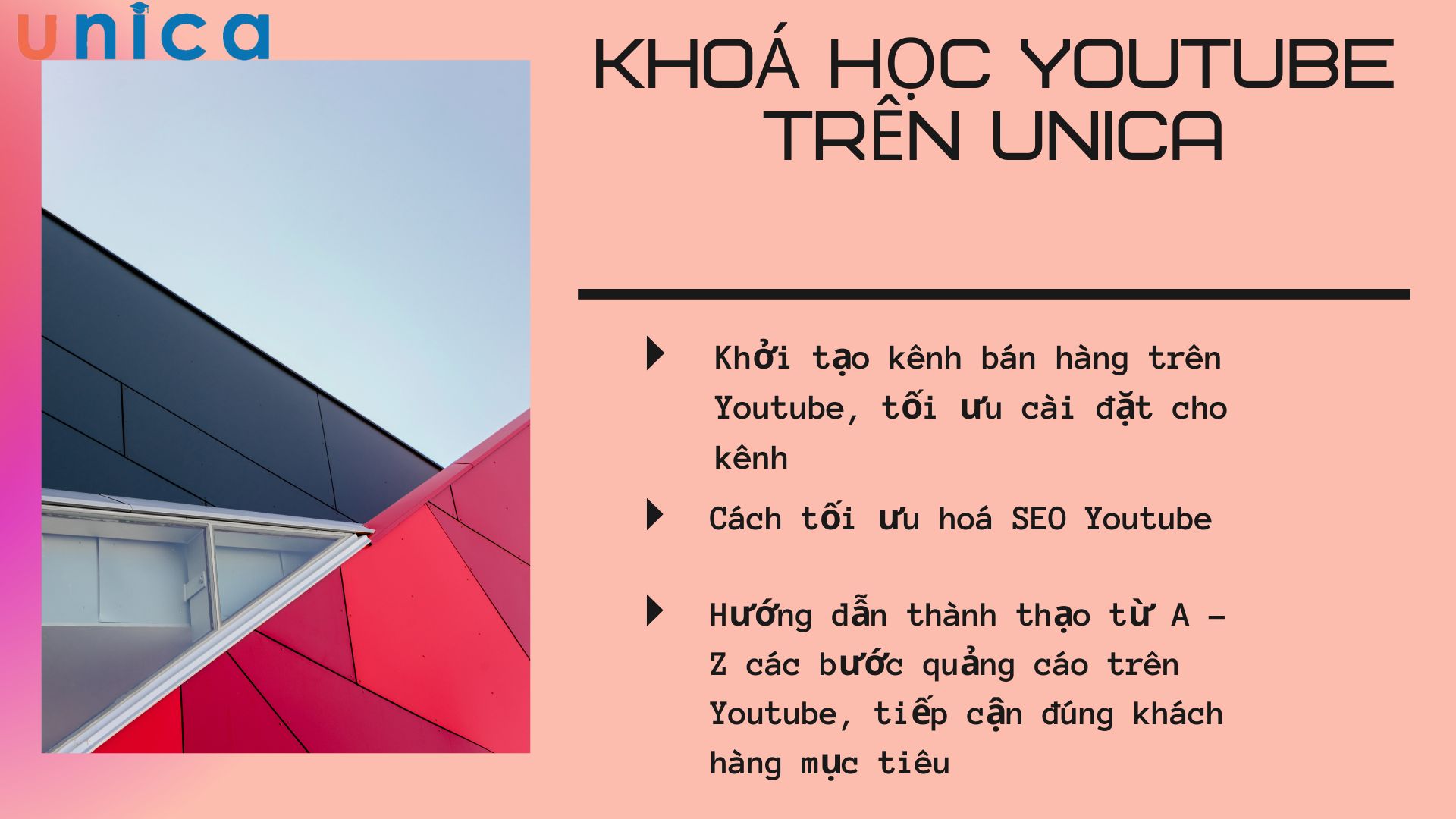 Khoá học Youtube trên Unica