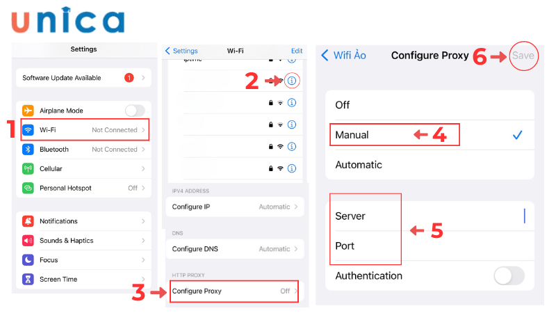 Cài đặt Proxy trên điện thoại