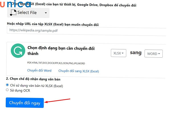 Chọn chuyển đổi ngay