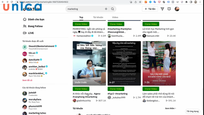 Clone & Reup video TikTok bằng một lần click chuột