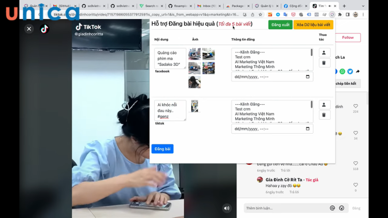 SO9 hỗ trợ đăng hàng loạt lên các trang mạng xã hội khác nhau