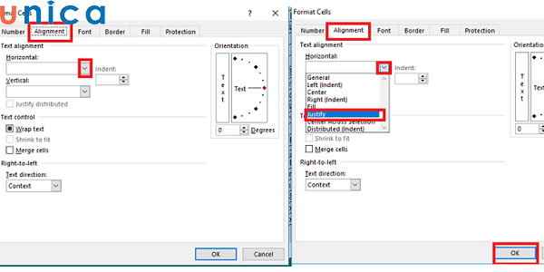 Thao tác xuống dòng bằng tính năng Justify