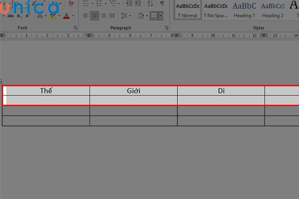 Tô chọn các dòng trong bảng