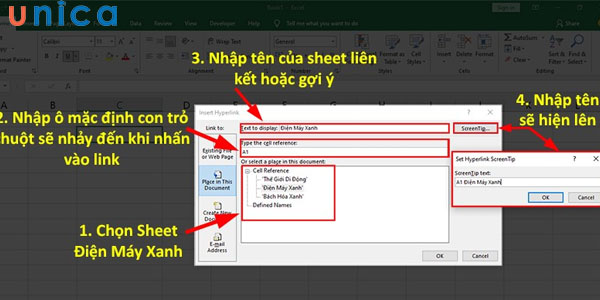 Tạo link có sẵn trên file excel