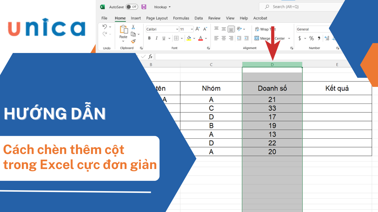 Cách chèn thêm hàng thêm cột trong Excel đơn giản nhất