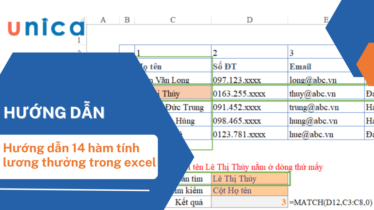 Hướng dẫn 14 hàm tính lương thưởng trong excel chuẩn nhất hiện nay