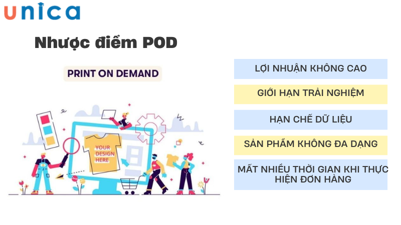 Bên cạnh đó POD cũng tồn tại song song một vài nhược điểm