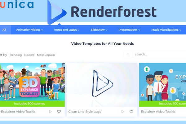 Renderforest.com giúp xử lý và tạo hiệu ứng 3D chuyên nghiệp