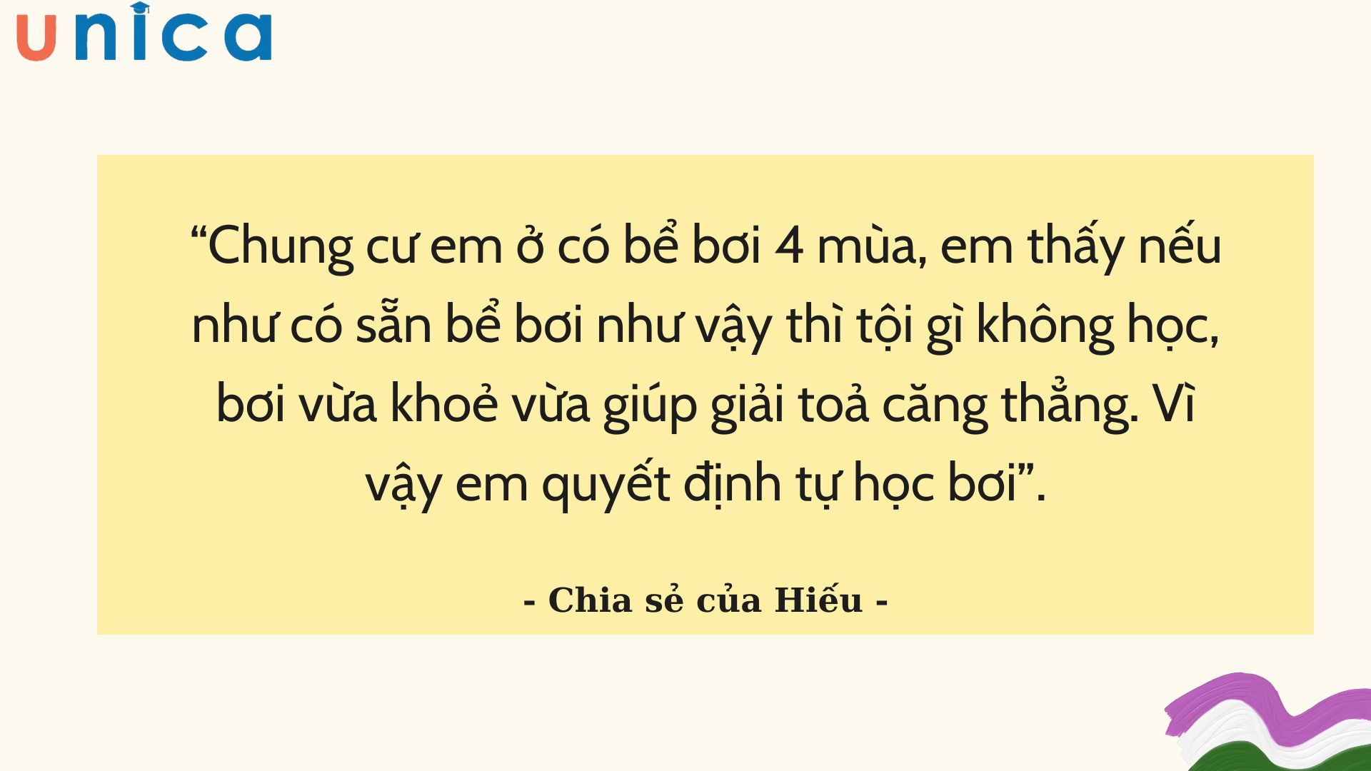 Học bơi cho khoẻ cũng như để tự tin hơn khi cùng bạn bè đi biển