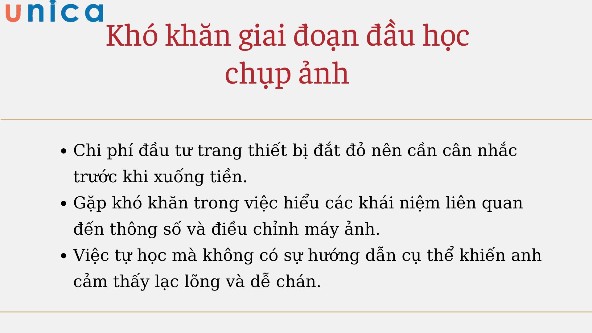 Khó khăn khi tự học chụp ảnh