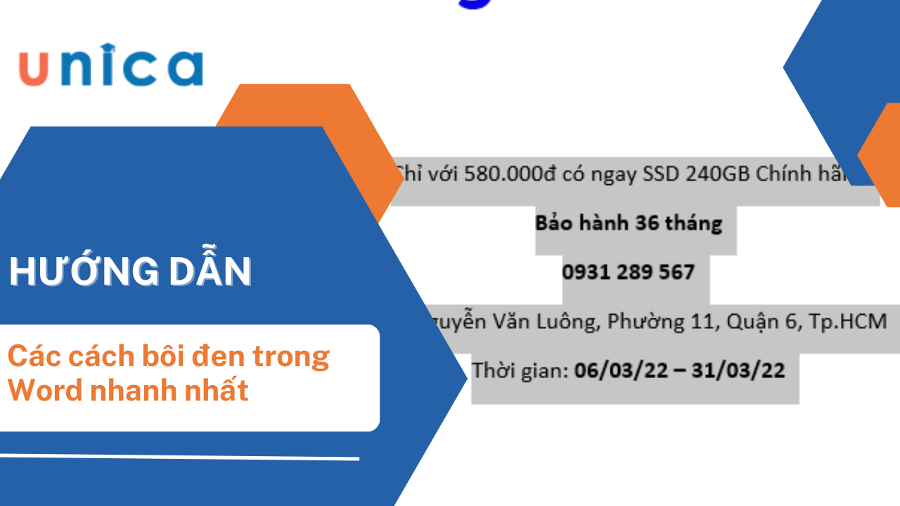 Cách bôi đen trong Word thao tác cực nhanh chóng