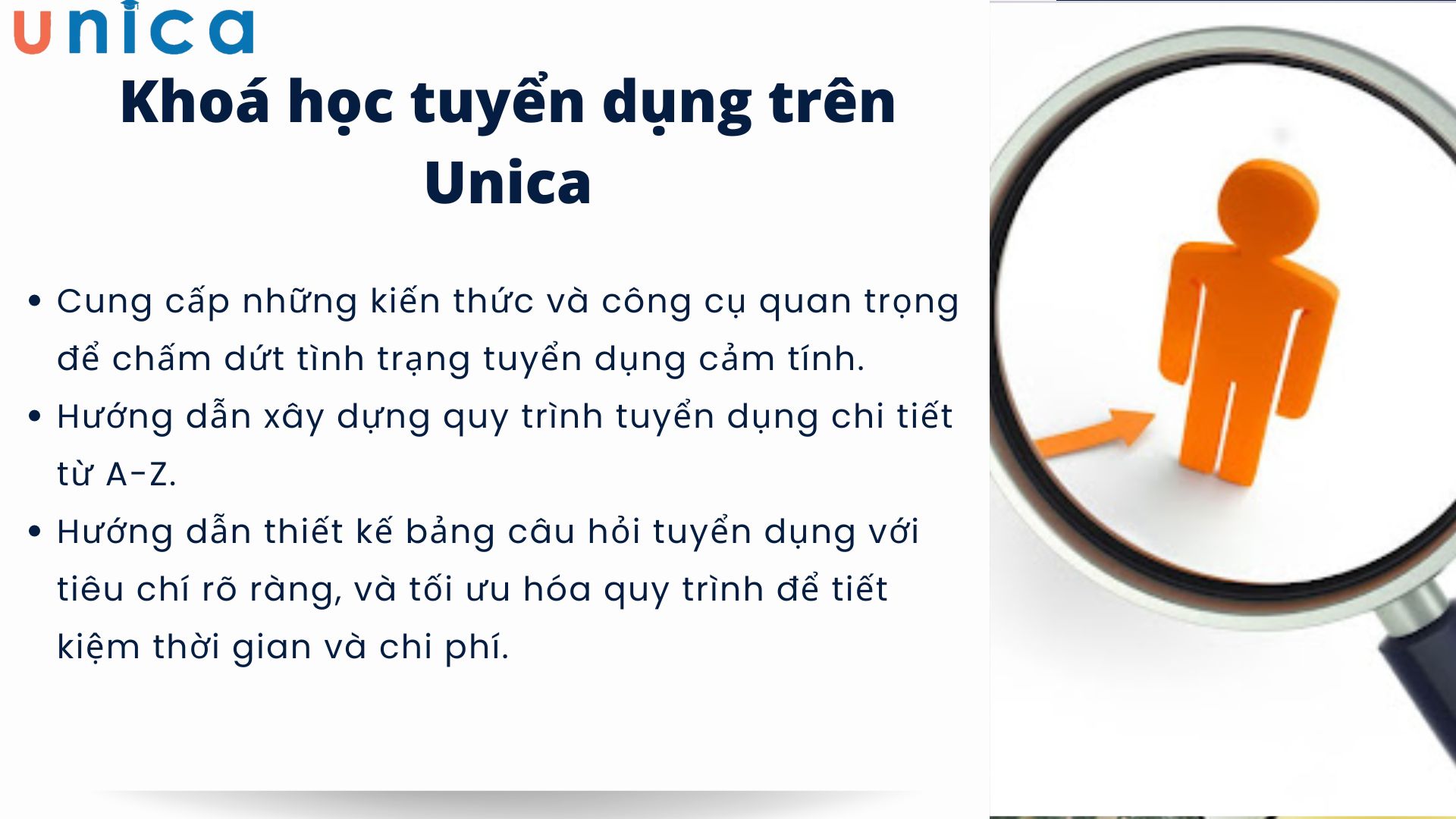 Khoá học tuyển dụng trên Unica