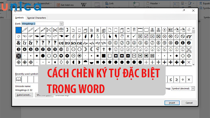 Hướng dẫn cách chèn ký tự đặc biệt trong Word