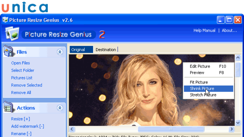 Phần mềm Picture Resize Genius