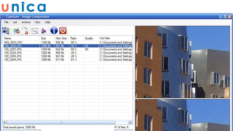 Caesium là phần mềm nén và resize ảnh chất lượng