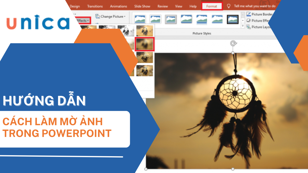 Cách làm mờ ảnh trong Powerpoint một phần và hoàn toàn hình