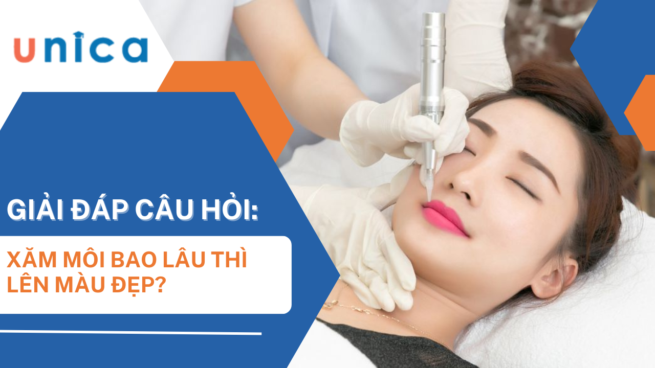 Xăm môi bao lâu thì lên màu đẹp? Cách làm môi lên màu sau xăm