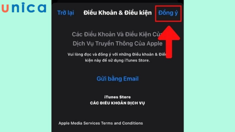 Ấn xác nhận Điều khoản và Điều kiện