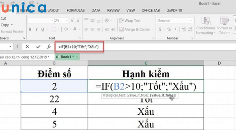 Cú pháp hàm IF trong Excel