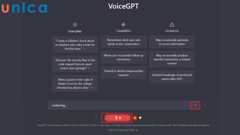 Sử dụng Chat GPT bằng giọng nói