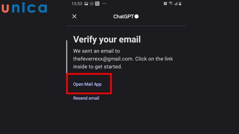 Chọn Open Mail App