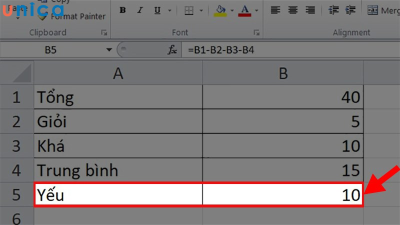 Kết quả sau khi thu được