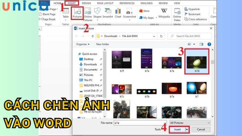 Cách chèn ảnh vào word nhanh chóng