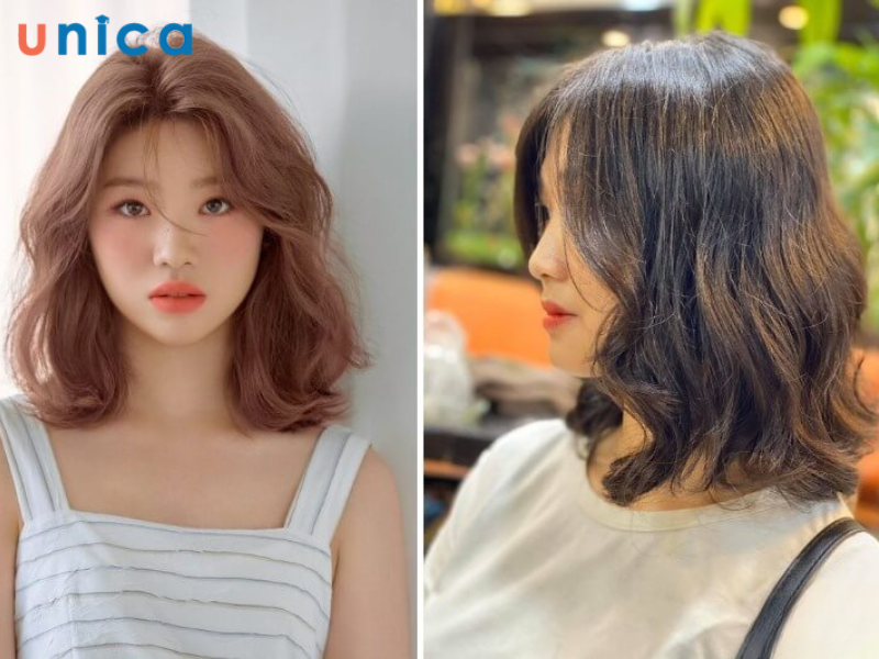 Các nàng tóc ngắn có thể thử tóc ngang vai uốn sóng