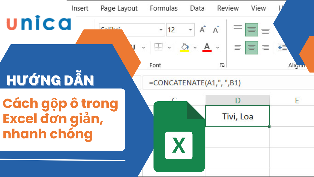 Cách gộp ô trong Excel nhanh chóng mà không mất dữ liệu