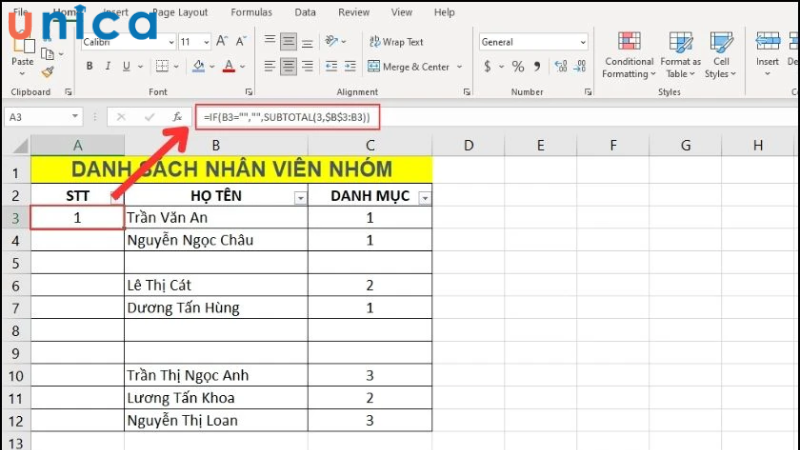 Hướng dẫn kết hợp hàm Subtotal và hàm If