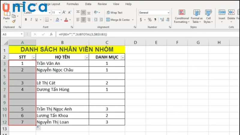 Kết quả thu được như sau